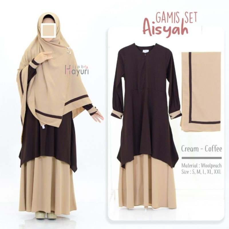 Dress Gamis Hijab Hayuri Gamis Set Aisyah