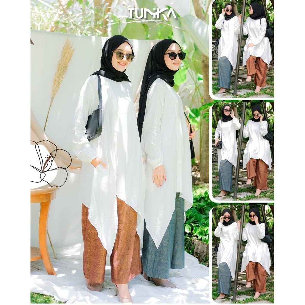 Baju  Stelan One Set Wanita Linen Korea