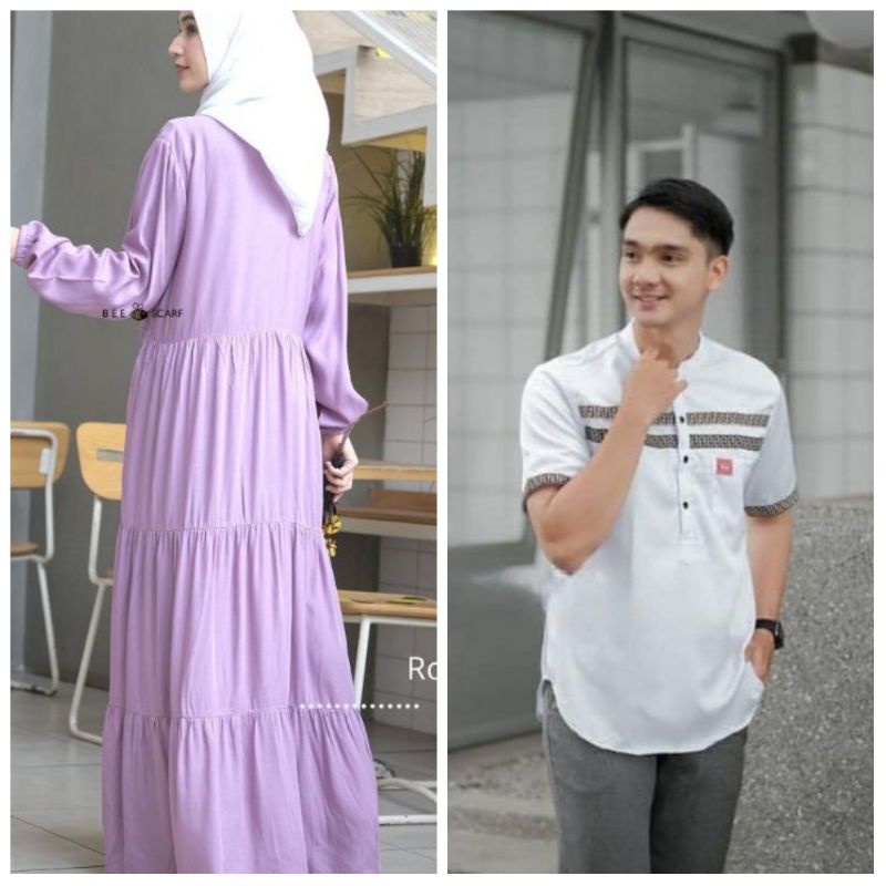 Gamis Couple Sarimbit Suami Istri Termurah Terbaru Pasangan Muslim Prita maxi Dress