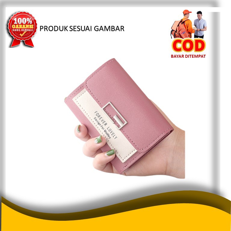 Dompet Cewe Wanita Cewek Perempuan Branded Lipat Kecil Mini Simple Lucu Termurah Import Terbaru A102