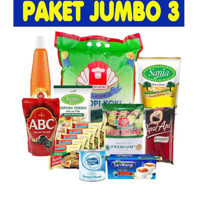 

Sembako Paket Jumbo 3 - Dapat 10 Pcs..!! Nuriwulandari79Shop