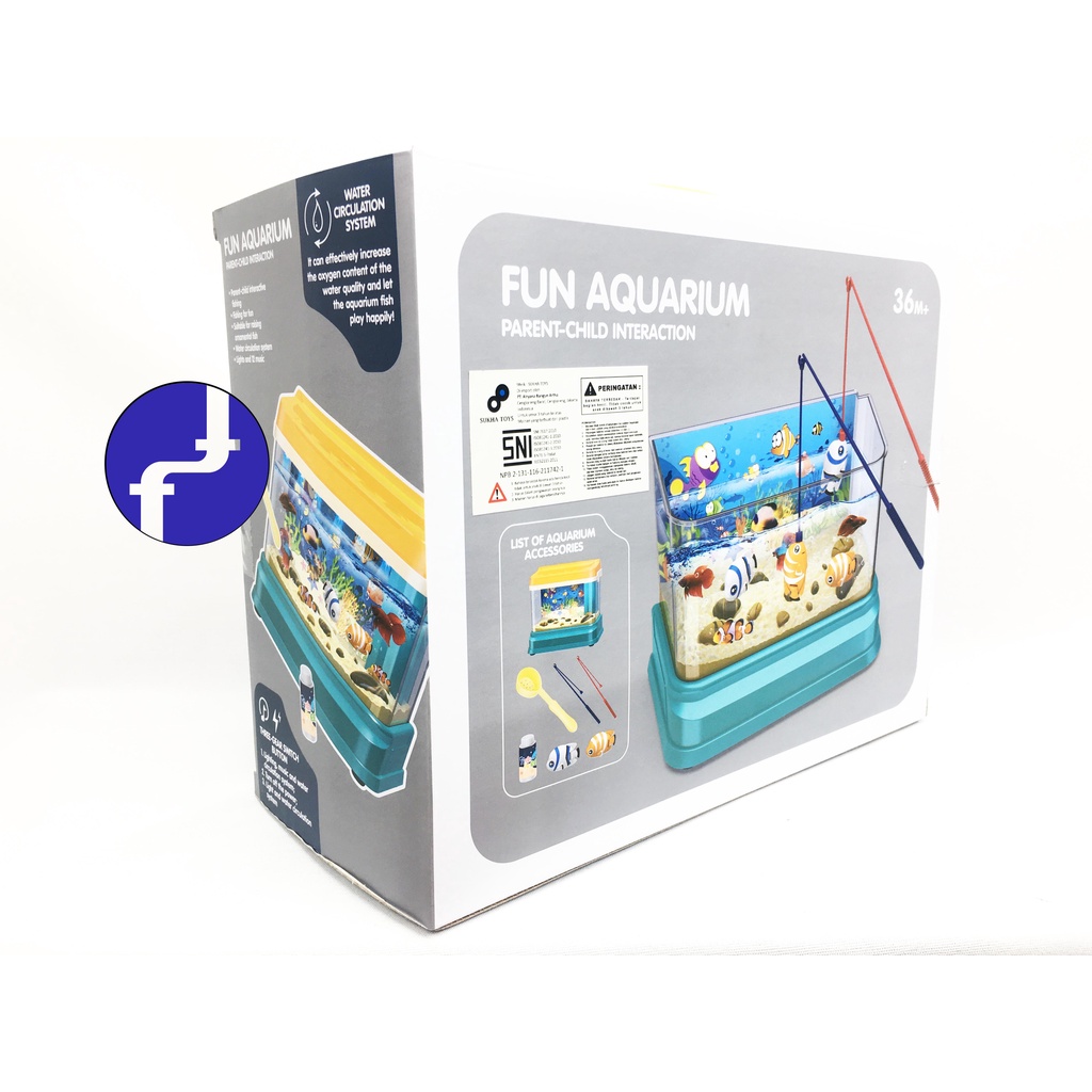 Mainan Anak Fun Aquarium BF-3738 WATER PARADISE FISHING GAME PANCINGAN IKAN Fish Tank Feeding Time