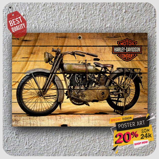 Hiasan dinding dekorasi dinding - pajangan dinding kamar - wall decor - Poster Harley - 203014STA