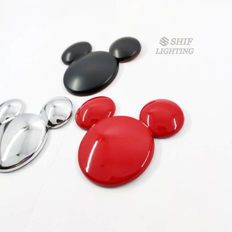 1x Logo Metal MICKY MOUSE Lucu Lovey Emblem Badge Sticker Decal Anak Kado Bayi Hadir