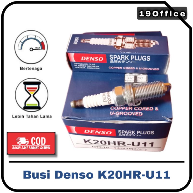 Busi Denso K20HR U11 untuk Mobil Innova Fortuner Hilux Bensin