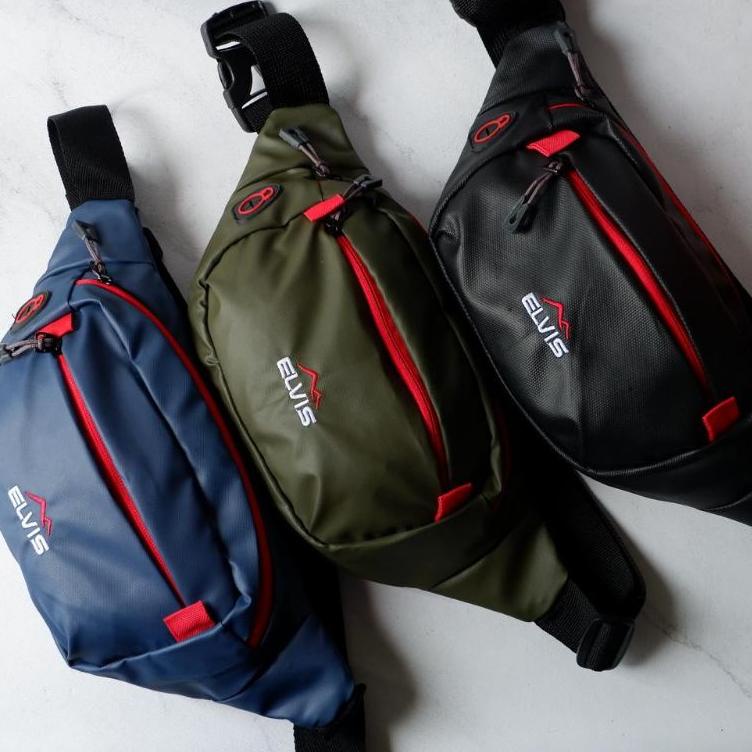 [Aud31au22ј] ELVIS BAG tas selempang pria anti air/waistbag pria waterproof/waistbag waterproof elvi