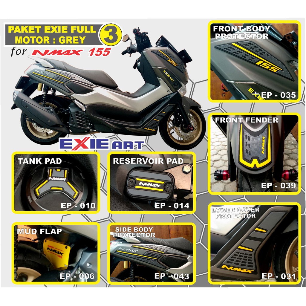 PAKET FULL BODY PROTECTOR YAMAHA NMAX 155 - AKSESORIS CARBON NMAX terbaru