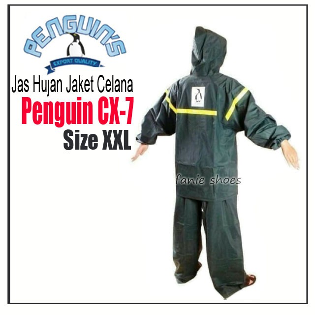 Jas Hujan Penguin's CX-7 XXL / Jas Hujan Jaket Celana / Jas Hujan PVC / Jas Hujan Tebal