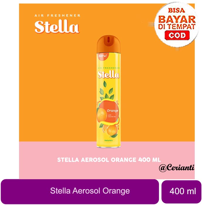 [LUAR PULAU WAJIB KARGO] [AROMA JERUK SUNKIST] [400ML] [BPOM] Stella Orange Jeruk 400 ml_Cerianti