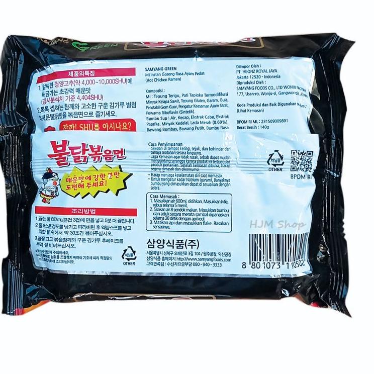 

kode7o2Nc--Samyang Original/ Extra Hot/ Carbo/ Cheese/ Jjajang/ Stew Type/ Spicy Hot Chicken Ramen 140 gr Green Logo Halal