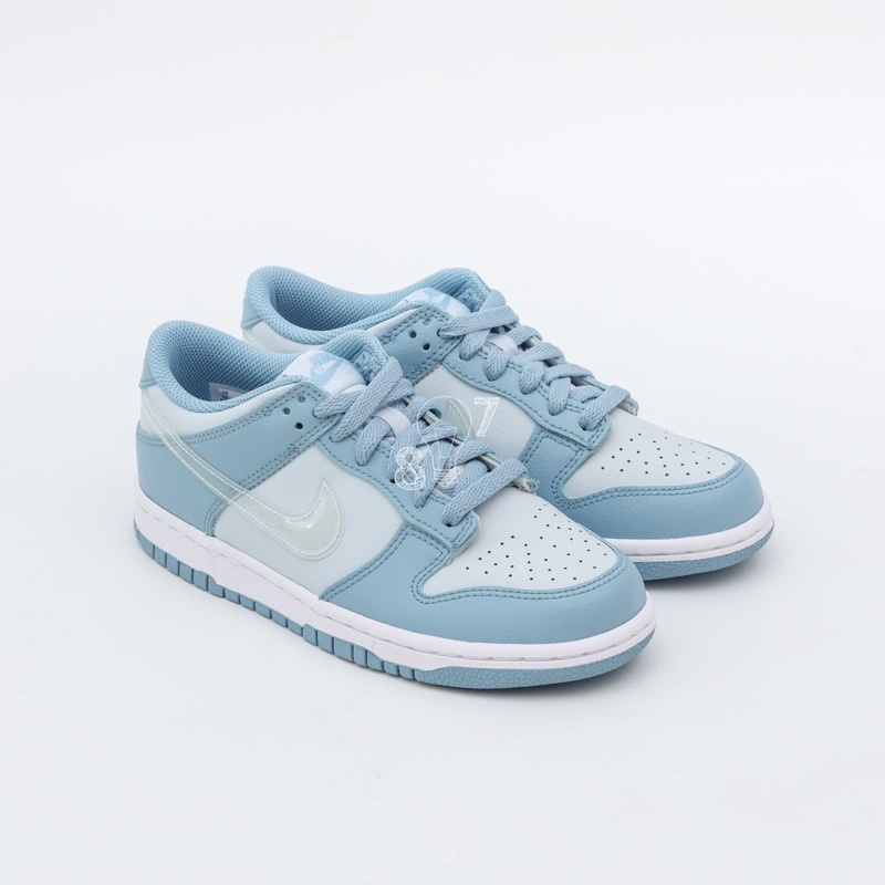 Dunk Low Clear Blue Swoosh