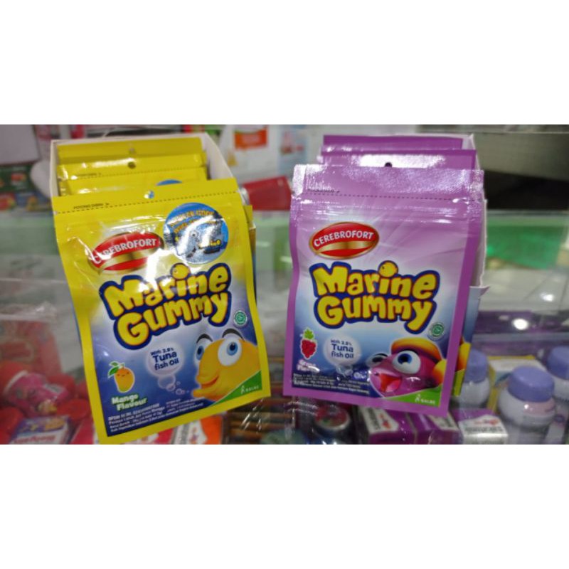 Jual Vitamin dan tuna liver oil Marine Gummy Cerebrofort / cemilan