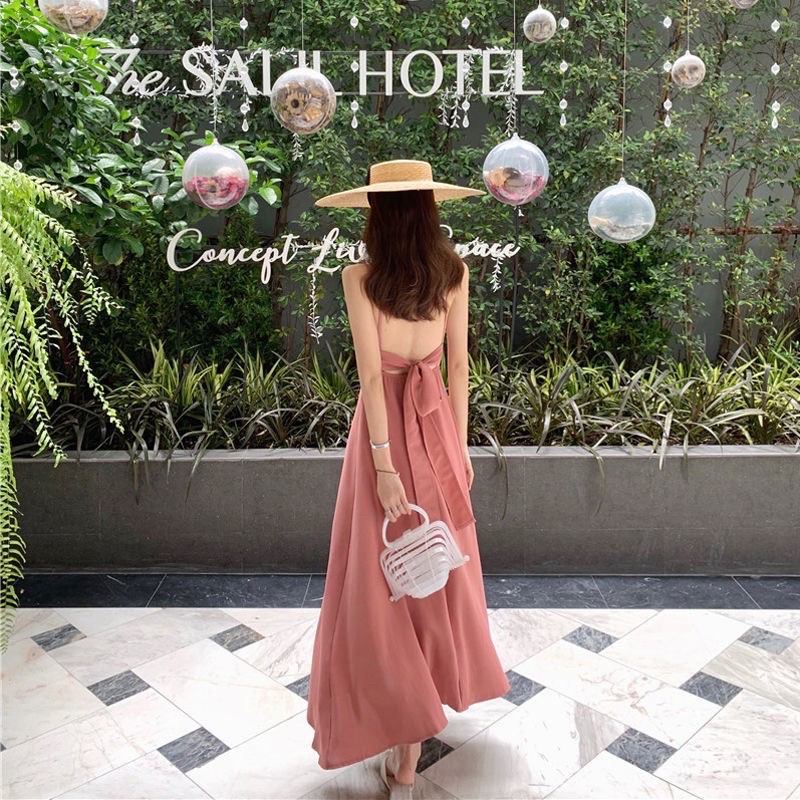 H7 D5/258 Korean backless dress / dress pantai / long dress / maxi dress