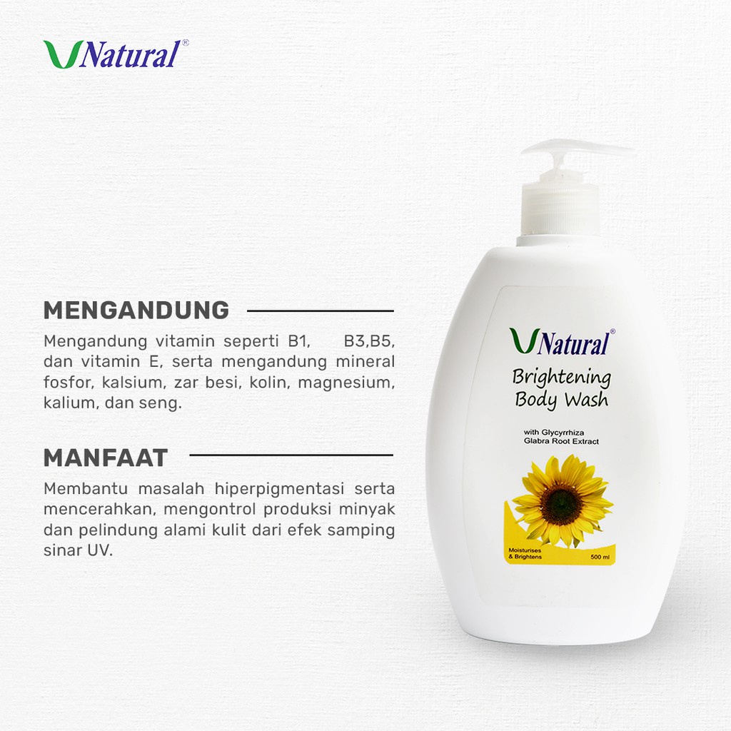 ⭐ BAGUS ⭐ [500ml | V NATURAL BODY WASH 500ML | Brightening Goat Milk Sabun Mandi Cair