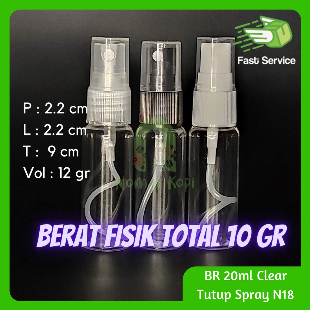 Botol Spray 60ml Clear Tebal Hand Sanitizer Disinfektan Cleaner Parfum