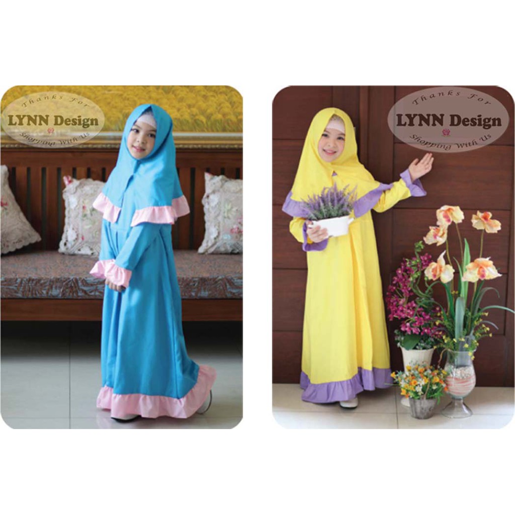 Setelan Gamis Muslim anak set Premium by Lynn Design