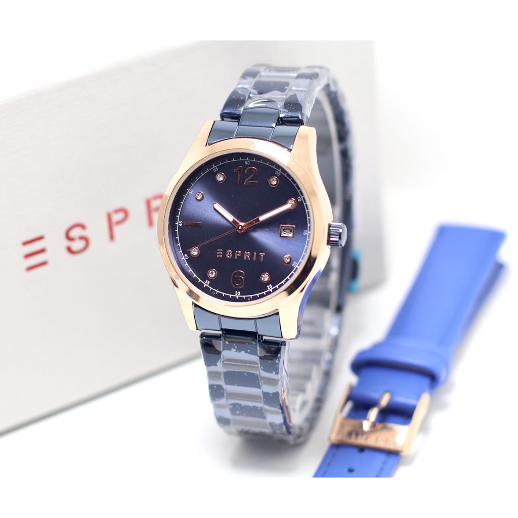 Jam Tangan Wanita / Cewek Esprit 02 Paket Rantai