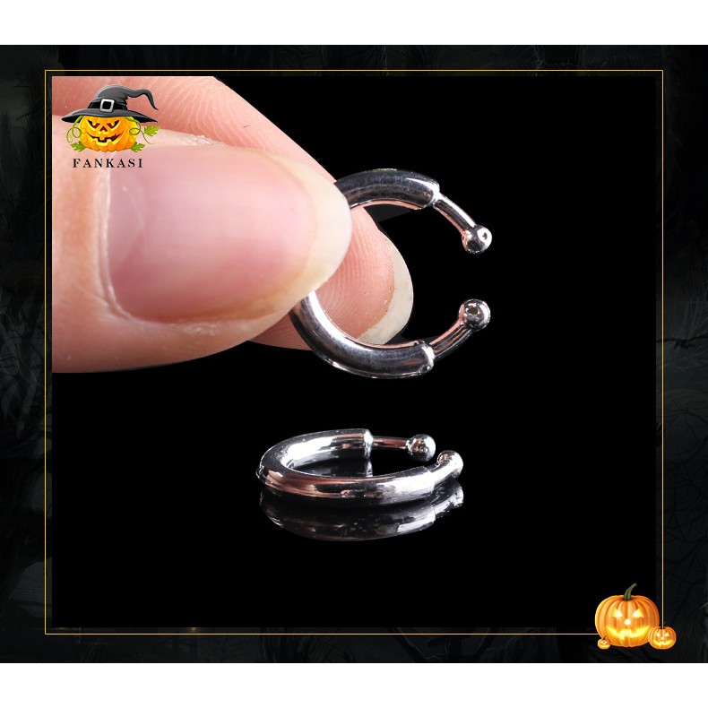 BDPC 8 pcs fake body clip piercing earing anting tindik hidung mulut klip palsu