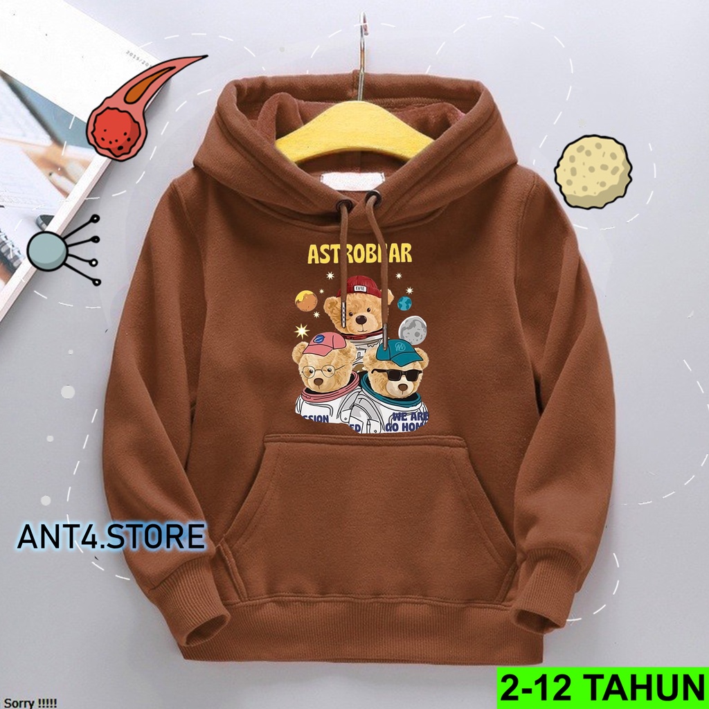 Hoodie BEAR Anak Laki Laki Perempuan / Jaket Anak BEST SELLER  Anak Usia 2 - 12 Tahun / Sweater TERBARU Anak Cewek Cowok  Switer Distro Bisa COD