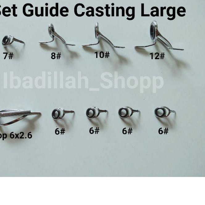 New Terbaru Ring Guide / Mamarit Set Untuk Joran BC 9pcs (S~L) / Non Fuji lq1.....
