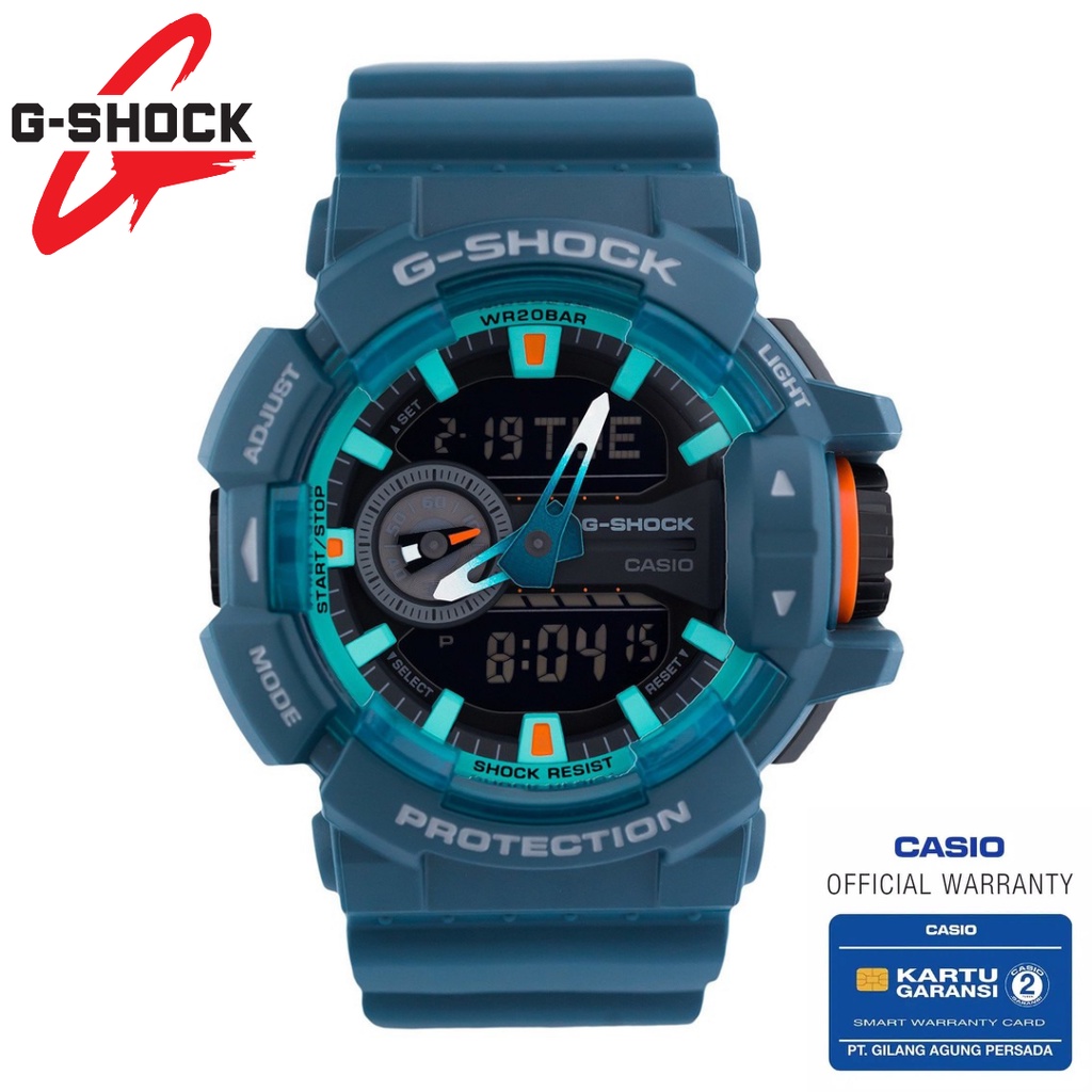 Jam Tangan Pria Casio G-Shock Original GA-400CC-2ADR Dual Time Rubber Strap