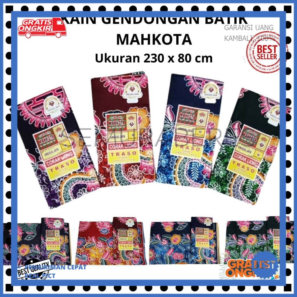 promo kain gendong unggul jaya MAHKOTA 90×250 ;Kain Gendongan Bayi Mahkota Unggu Jaya / Cukin  / Batik Halus / Selendang Bayi