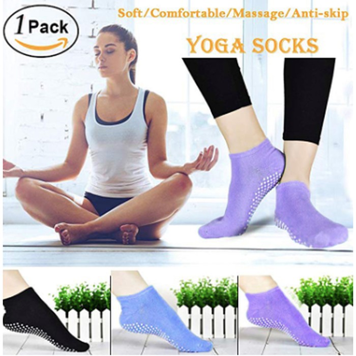 Ennwen KK002 Kaos Kaki Yoga Pilates Anti Slip Socks Full Toe-1