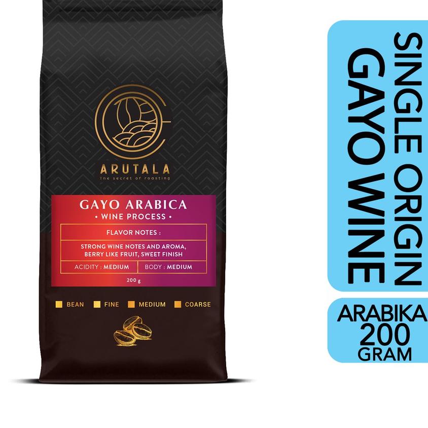 

Ready Stock ARUTALA Kopi Arabika Gayo Wine 200 gr~