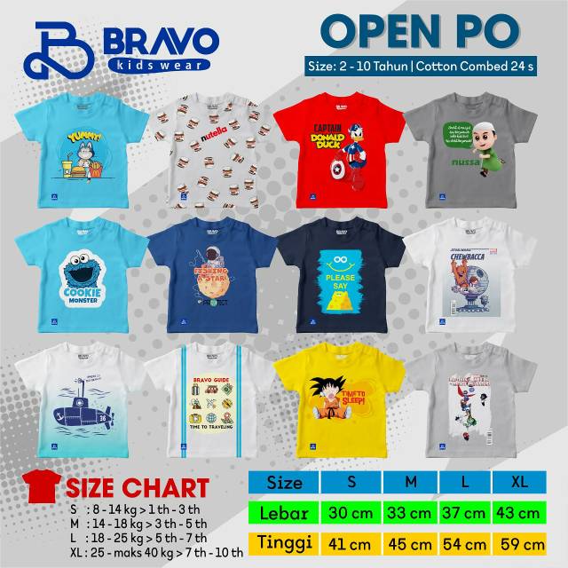 KAOS ANAK BRAVO KIDSWEAR