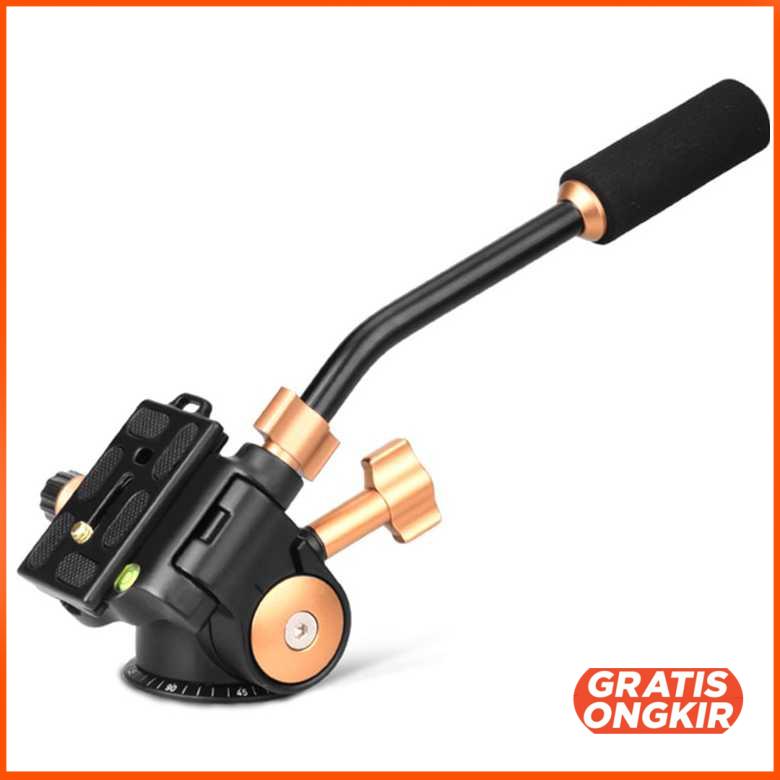 Tripod 3-Way Fluid Ball Head Quick Release Plate Kamera DSLR Q08S