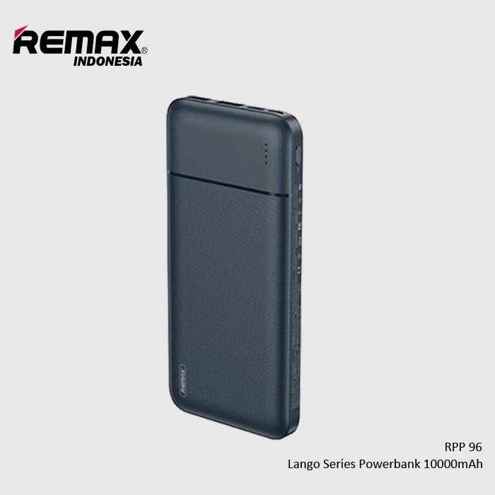 Remax RPP-96 Lango Series 10000mAh Power Bank Dual USB Output Slim PB - Hitam