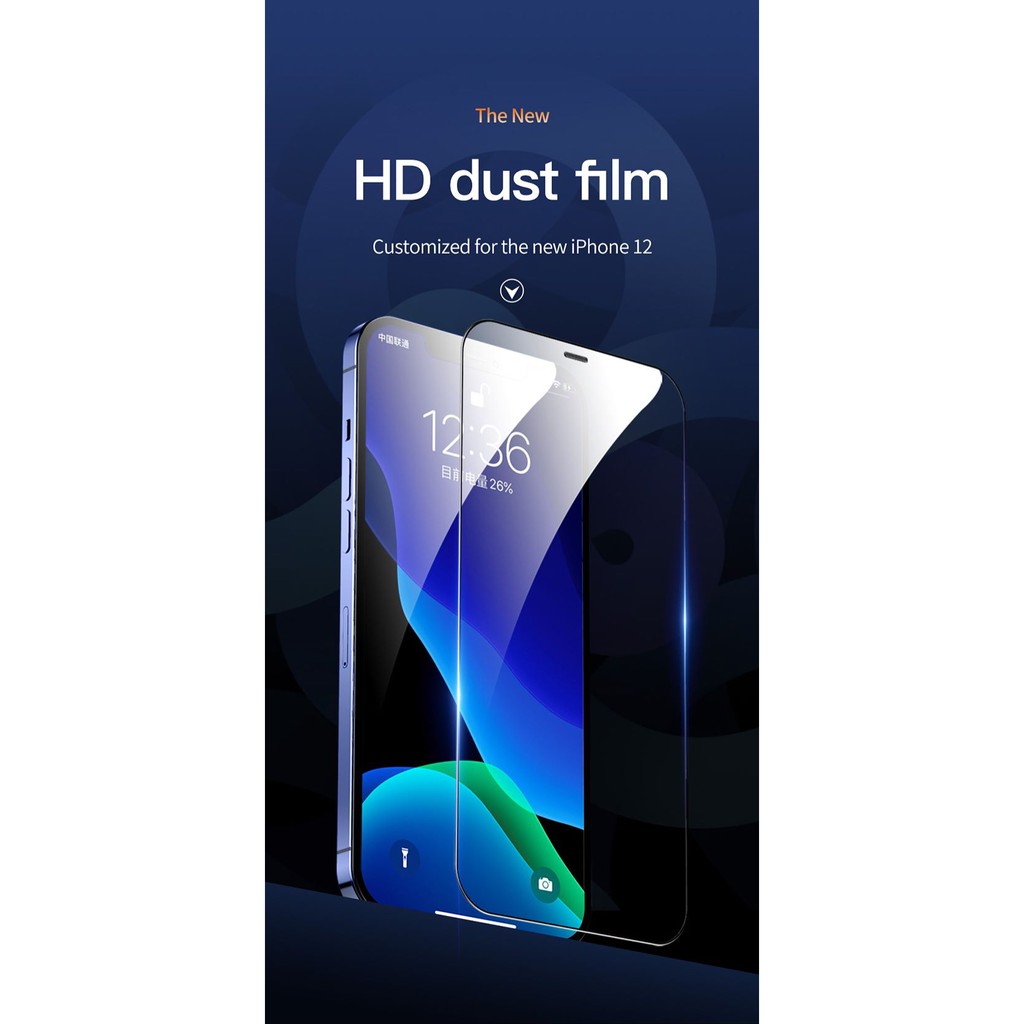 TOTU iPhone 12 Mini/12/Pro/Pro Max Tempered Glass 0.23mm 3D Arc Full Screen