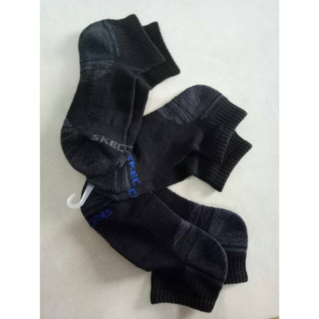 Kaos Kaki Skechers Anak Full black Original 1 pcs 3 pasang