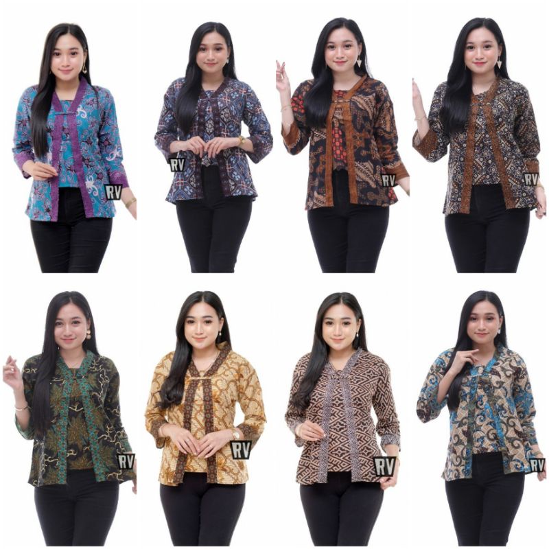 Baju Batik Wanita Modern Atasan Batik Wanita Blouse Batik Kerja Wanita Batik Kantor M L XL XXL Seragam Batik