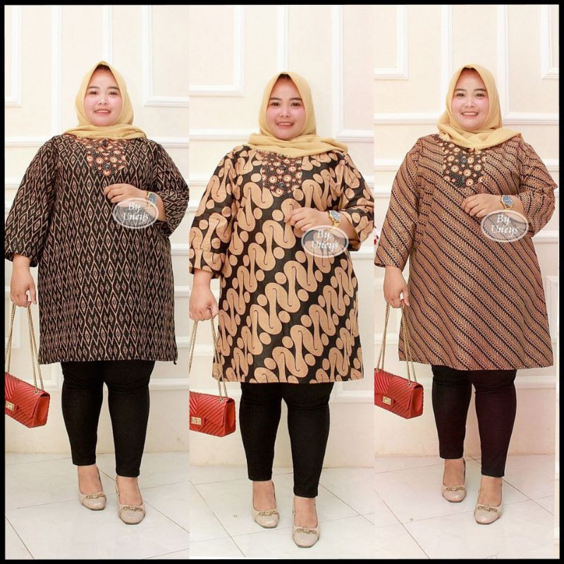 TUNIK BATIK SUPER JUMBO MURAH BIG SIZE LD 140CM FIT XXXXXL XXXXXXL DRESS BATIK ORI MASAYU BATIK SOLO