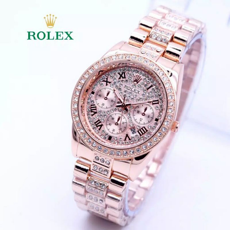 Jam Tangan Rolex Oyester Datejus Ring Diamond Super Mewah - Jam Tangan Wanita Rolex - Rolex Super