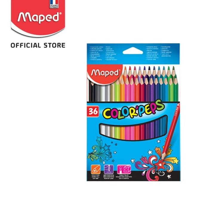 

(BISA COD) Maped Pensil Warna Color'Peps 36' - Cardboard TERPERCAYA Kode 112