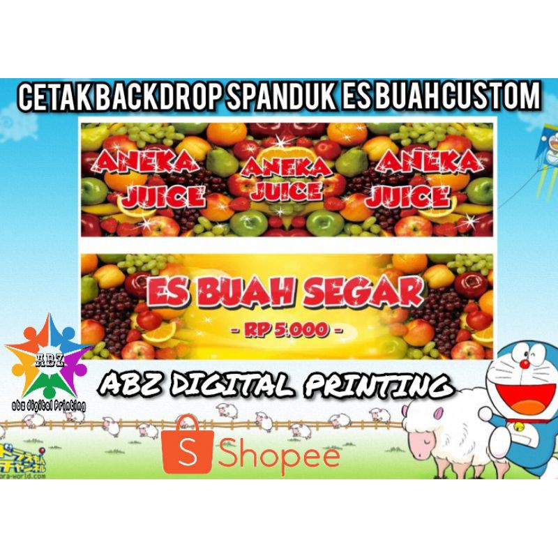 Spanduk Es Buah Segar 5000 Materi Belajar Online