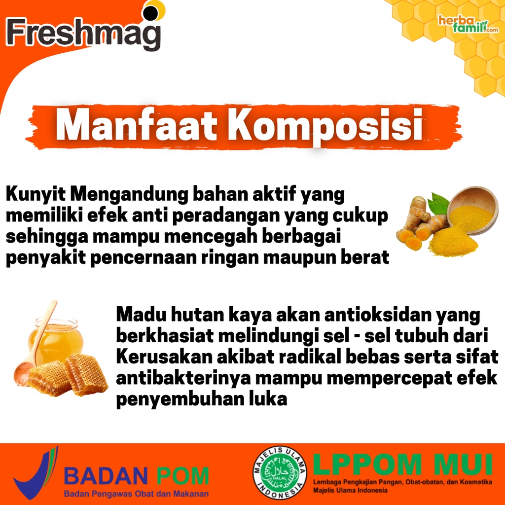 [PROMO] PAKET 3 BOX FRESHMAG | Madu Herbal 3x Lebih Efektif Atasi Masalah Asam Lambung / Maag / GERD / Magh Obat Lambung Asli Original