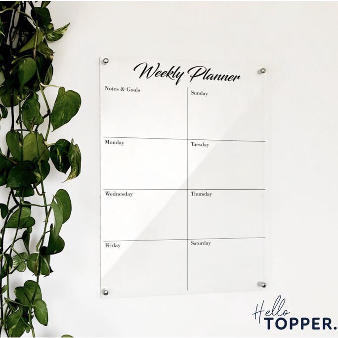 

Daily Planner Akrilik | Wall Planner | Schedule Board |Papan Jadwal helloto99 Juara