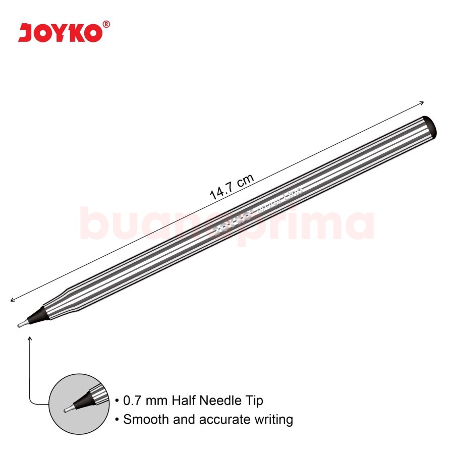 Pulpen Joyko Lino 0.7 mm isi 12 pcs Ball Pen Pena BP-249