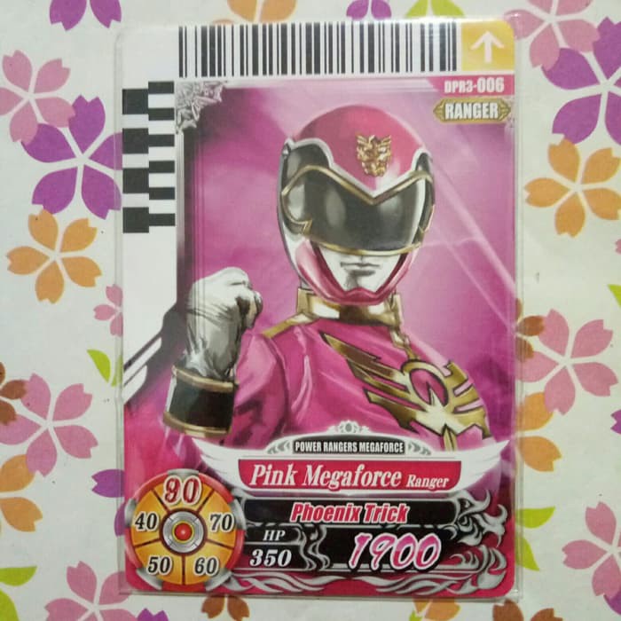 power ranger card battle normal ranger pink megaforce 2 v3
