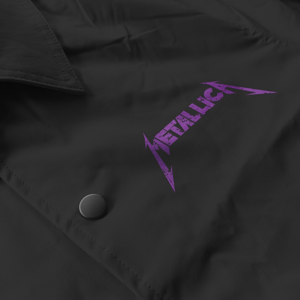 COACH JACKET BAND METALLICA | JAKET PARASUT WINDBREAKER WATERPROOF ANTI AIR