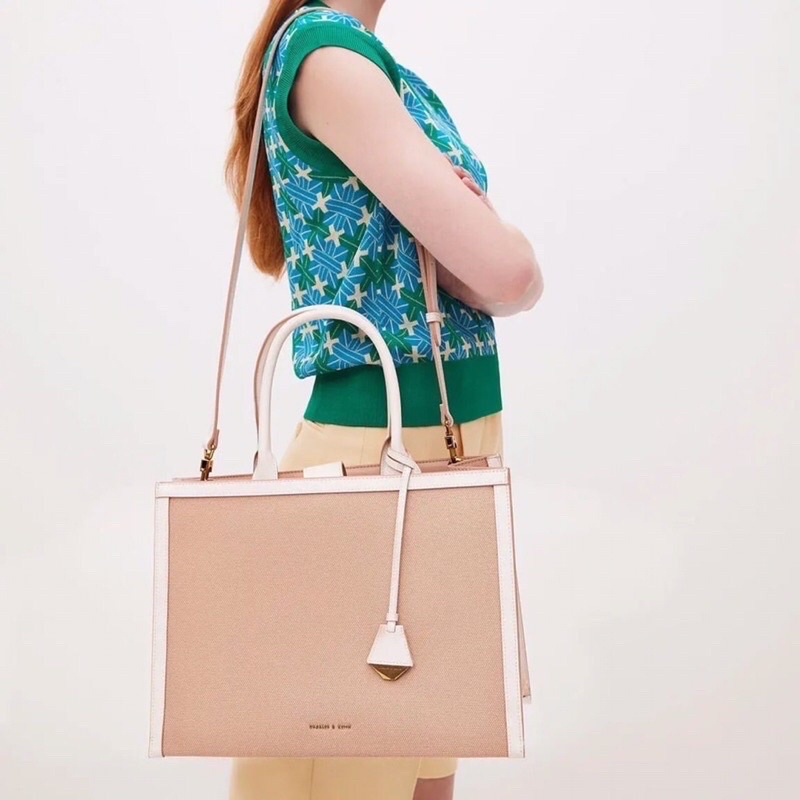 C charlot canvas tote