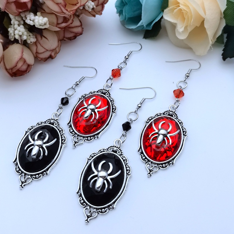 Anting Kristal Desain Penyihir Halloween Gaya Gothic Untuk Hadiah Valentine