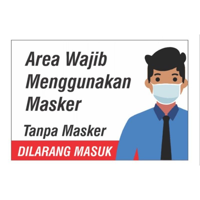 Stiker Kawasan Wajib Masker