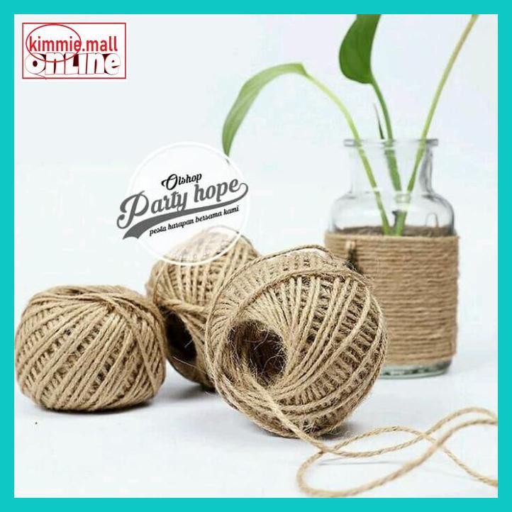 

W4Wt54- Tali Rami / Hemp Rope / Tali Benang Goni Vintage / Per Roll 50 Meter T7Rtu6-