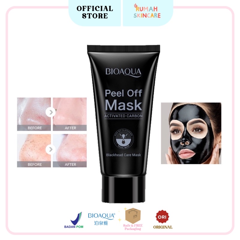 BIOAQUA Masker Peel Off Mask Charcoal Anti-Blackhead mask 60g