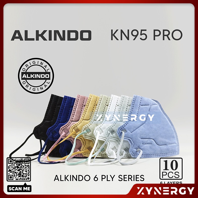 Masker Alkindo KN95 Pro 6 ply Single Pack isi 10 6ply Masker Sekali Pakai