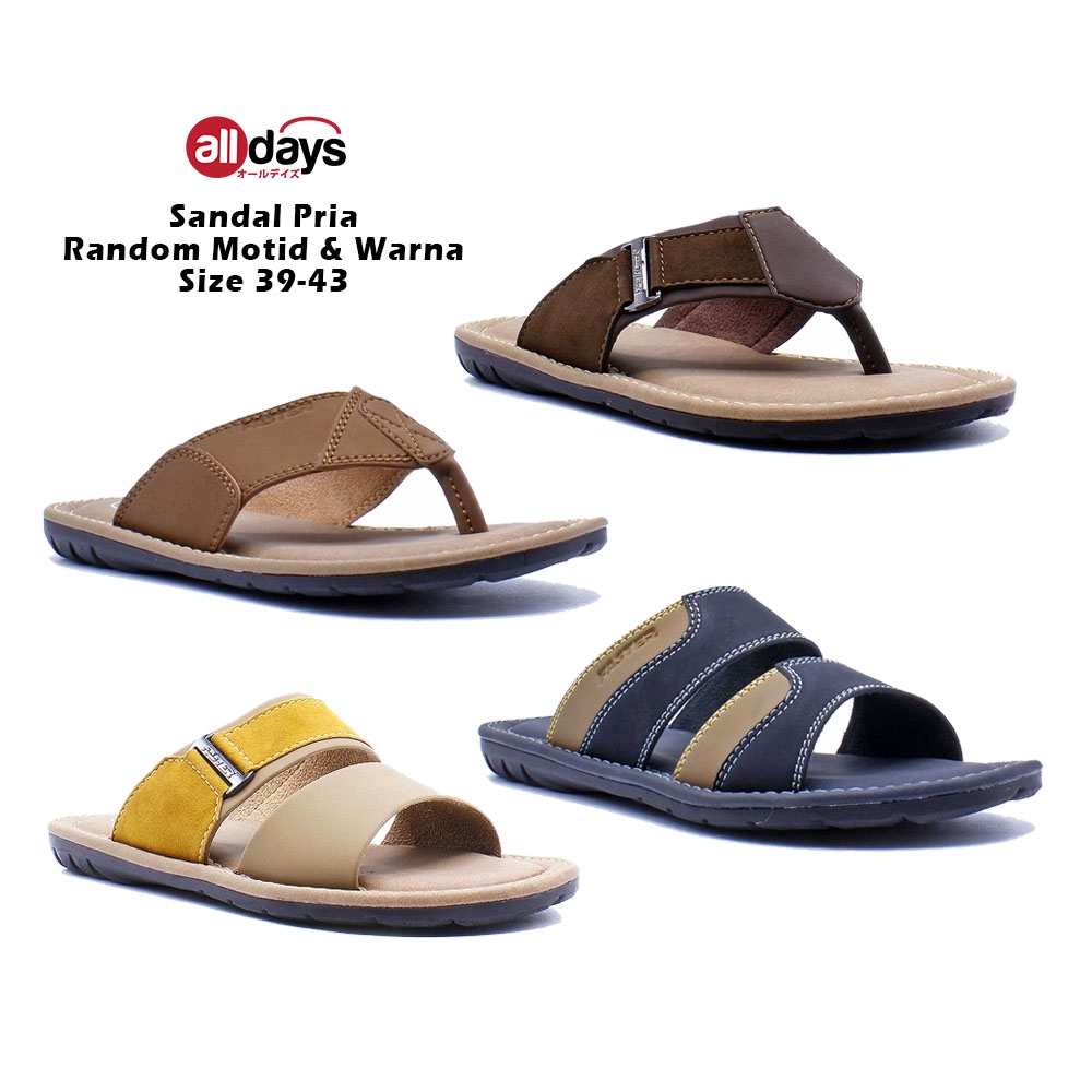 Faster Sandal Selop Casual Pria Random Motif dan Warna Ramos Series Size 39-43